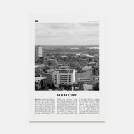 Stratford, London Travel B&W Poster