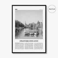 Stratford Upon Avon Print Black and White, Stratford-upon-Avon Wall Art, Stratford-upon-Avon Poster, Stratford-upon-Avon Photo, England, UK