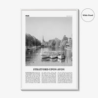 Stratford Upon Avon Print Black and White, Stratford-upon-Avon Wall Art, Stratford-upon-Avon Poster, Stratford-upon-Avon Photo, England, UK