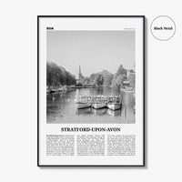Stratford Upon Avon Print Black and White, Stratford-upon-Avon Wall Art, Stratford-upon-Avon Poster, Stratford-upon-Avon Photo, England, UK