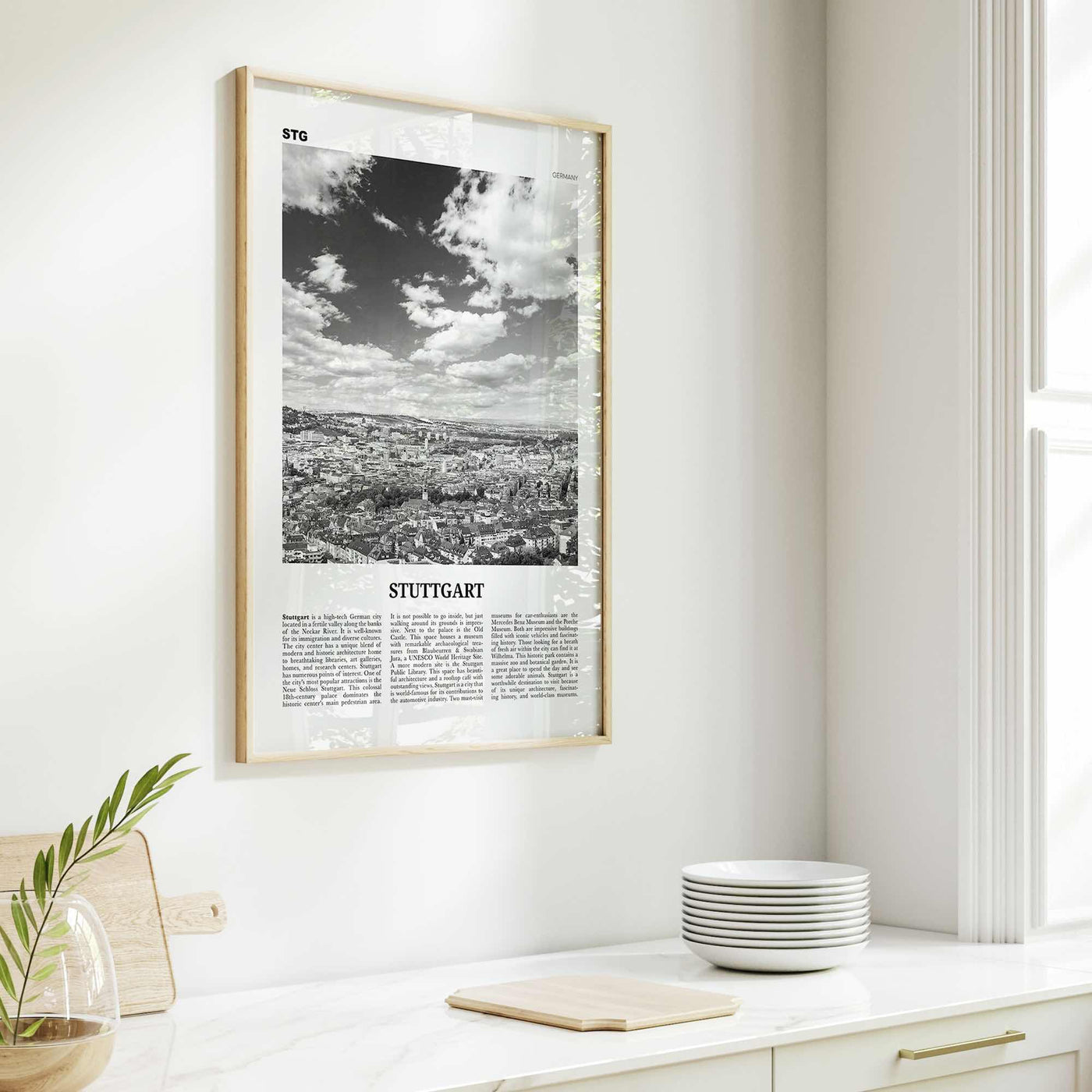 Stuttgart Print Black and White, Stuttgart Wall Art, Stuttgart Poster, Stuttgart Photo, Stuttgart Wall Décor, Germany, Deutschland