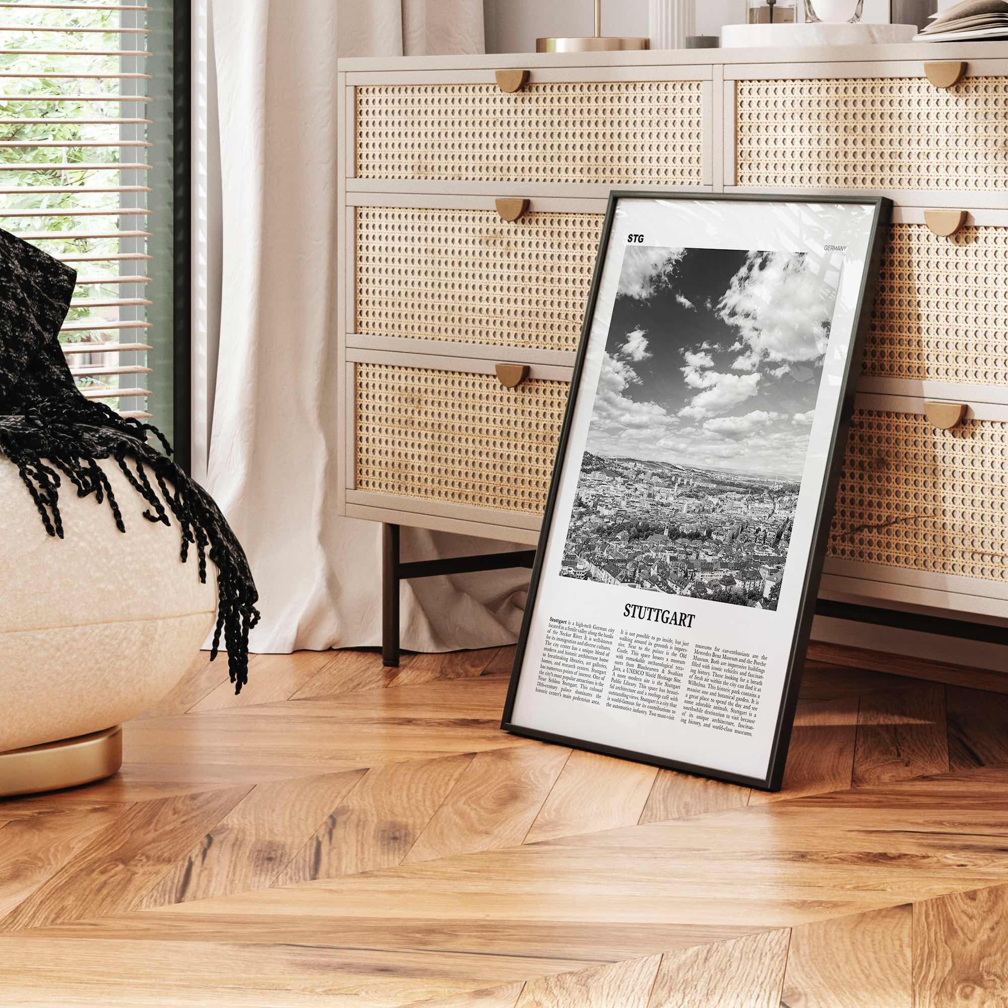 Stuttgart Print Black and White, Stuttgart Wall Art, Stuttgart Poster, Stuttgart Photo, Stuttgart Wall Décor, Germany, Deutschland