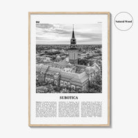 Subotica Print Black and White, Subotica Wall Art, Subotica Poster, Subotica Photo, Subotica Wall Décor, Serbia, Суботица, Szabadka