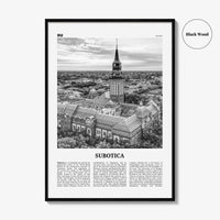 Subotica Print Black and White, Subotica Wall Art, Subotica Poster, Subotica Photo, Subotica Wall Décor, Serbia, Суботица, Szabadka