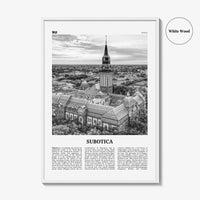 Subotica Print Black and White, Subotica Wall Art, Subotica Poster, Subotica Photo, Subotica Wall Décor, Serbia, Суботица, Szabadka