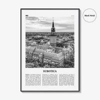Subotica Print Black and White, Subotica Wall Art, Subotica Poster, Subotica Photo, Subotica Wall Décor, Serbia, Суботица, Szabadka