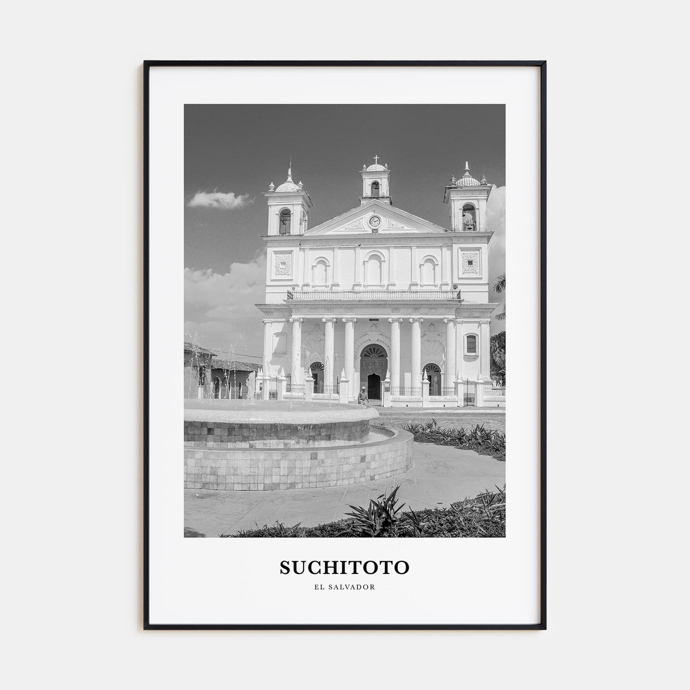 Suchitoto Portrait B&W Poster