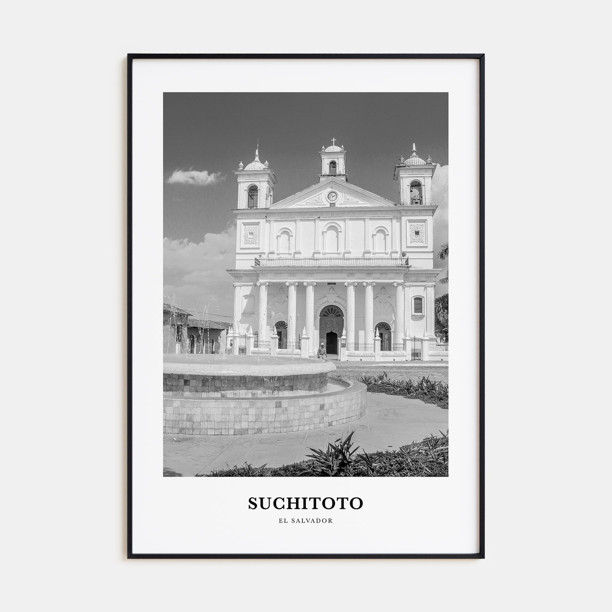Suchitoto Portrait B&W Poster