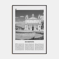 Suchitoto Travel B&W Poster