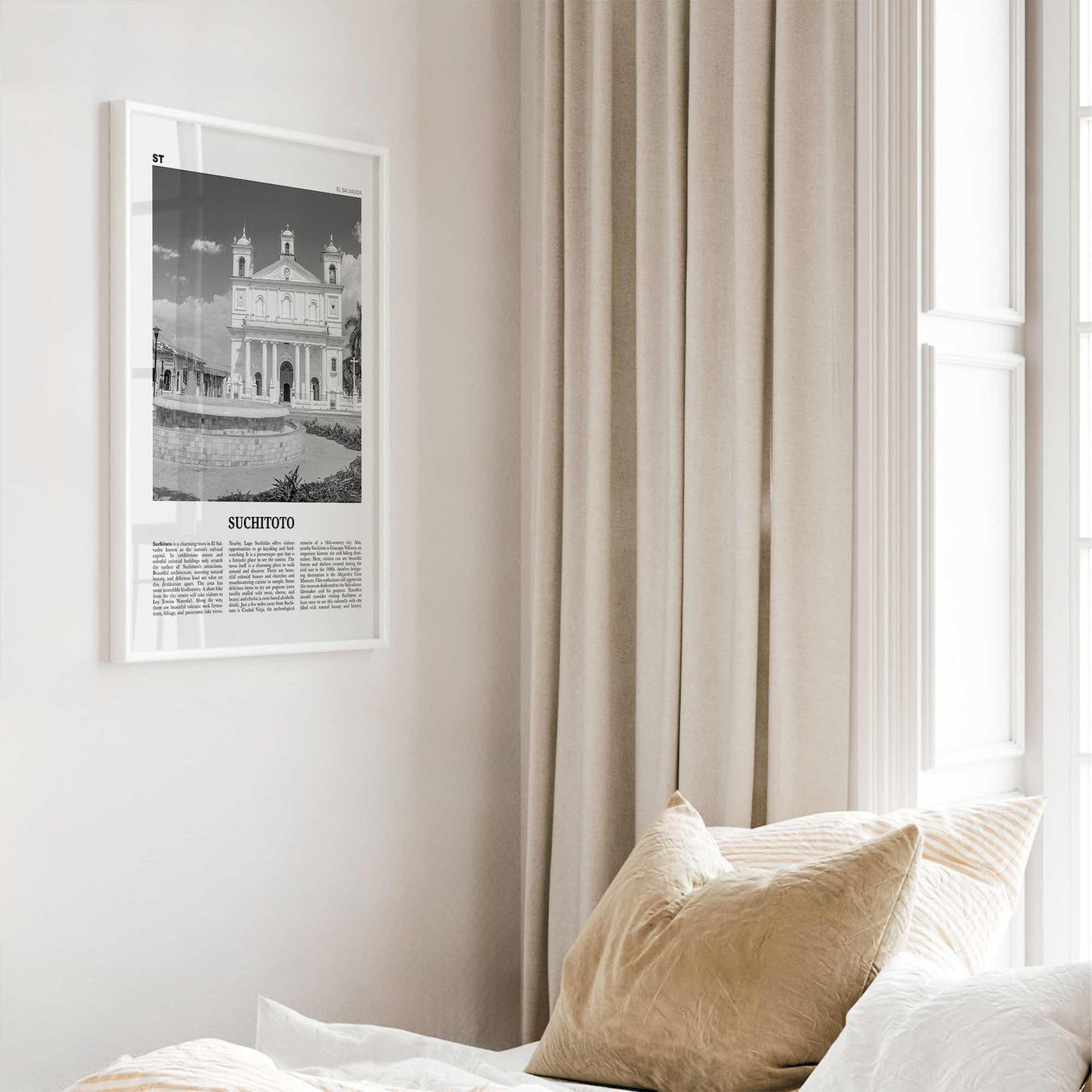 Suchitoto Print Black and White, Suchitoto Wall Art, Suchitoto Poster, Suchitoto Photo, Suchitoto Wall Décor, El Salvador