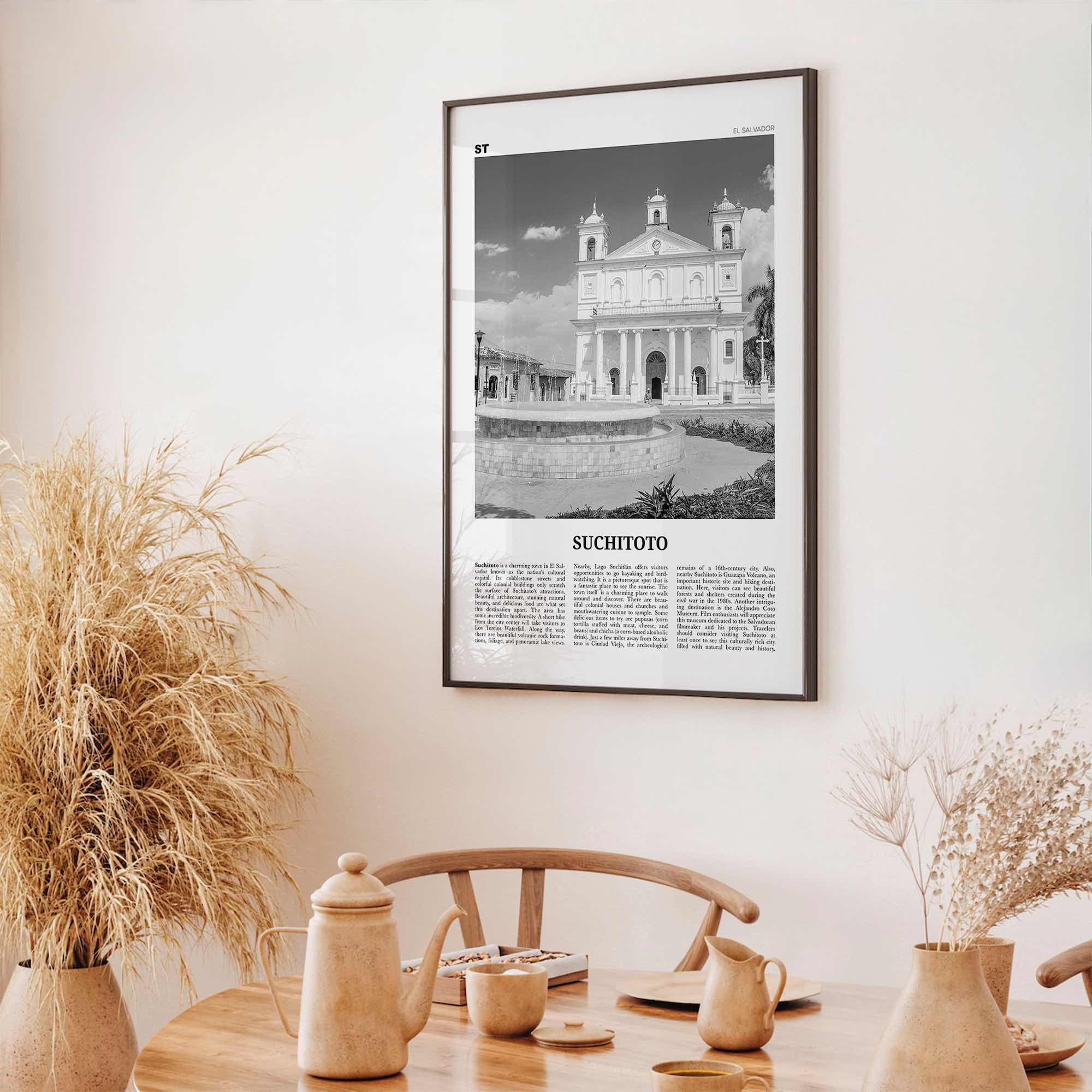 Suchitoto Print Black and White, Suchitoto Wall Art, Suchitoto Poster, Suchitoto Photo, Suchitoto Wall Décor, El Salvador