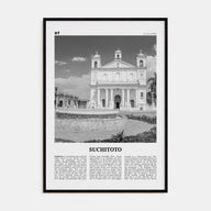 Suchitoto Travel B&W Poster