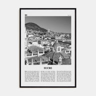 Sucre Travel B&W Poster