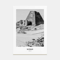 Sudan Portrait B&W Poster