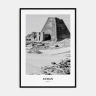 Sudan Portrait B&W Poster