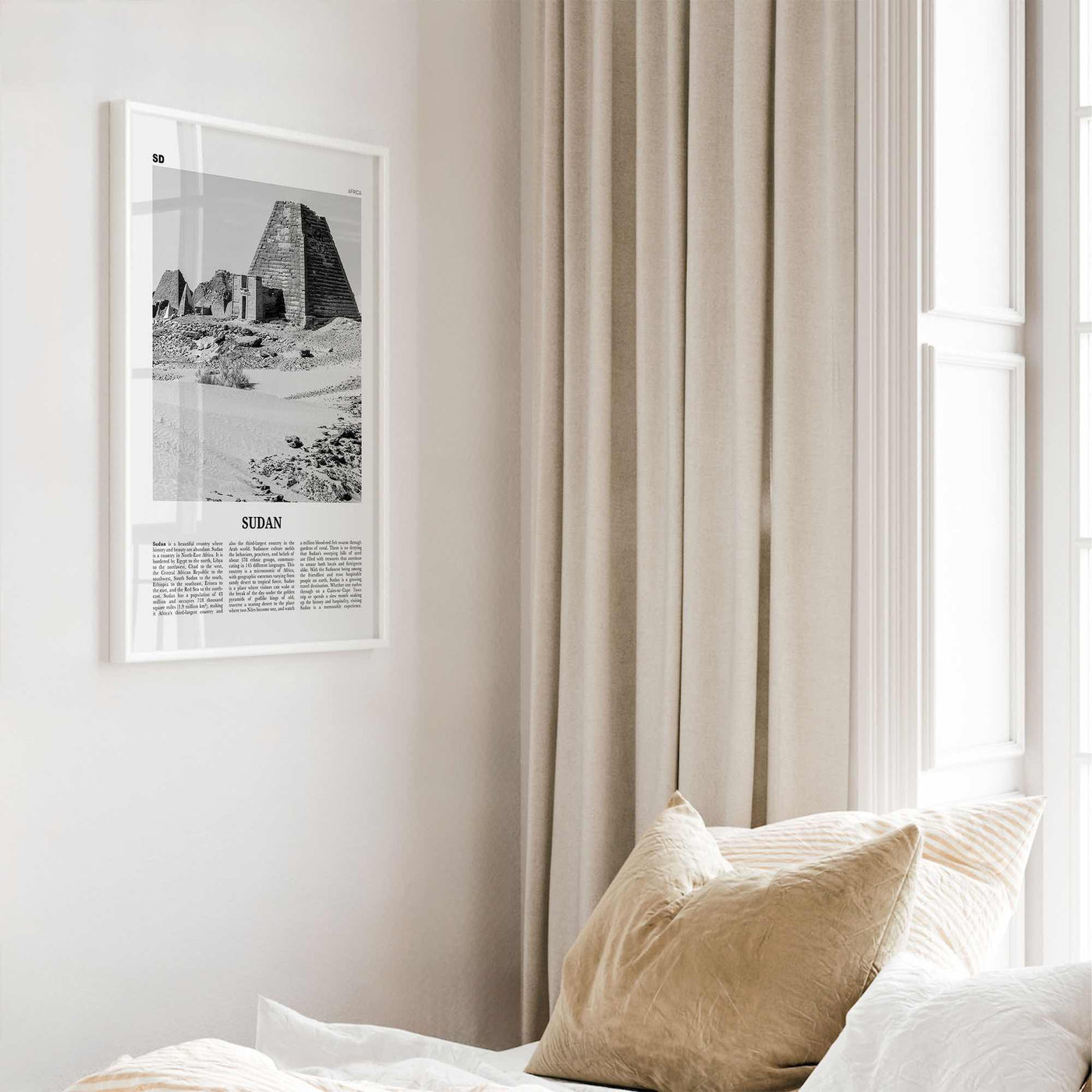 Sudan Print Black and White, Sudan Wall Art, Sudan Poster, Sudan Photo, Sudan Wall Decor, Country Art Print, Khartoum, Africa