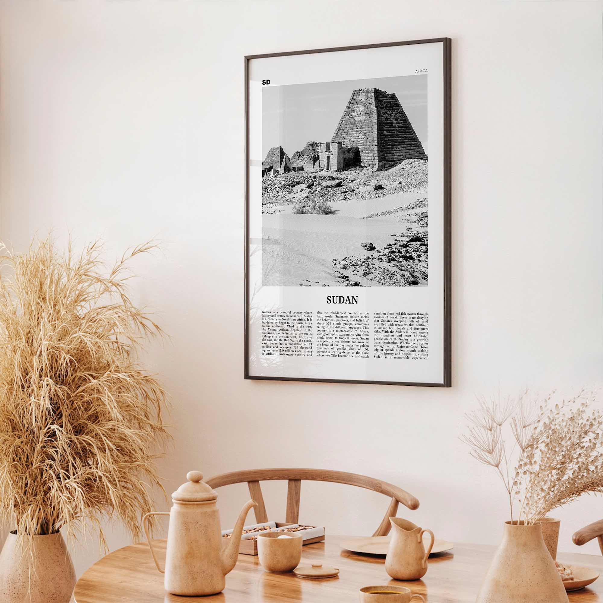 Sudan Print Black and White, Sudan Wall Art, Sudan Poster, Sudan Photo, Sudan Wall Decor, Country Art Print, Khartoum, Africa