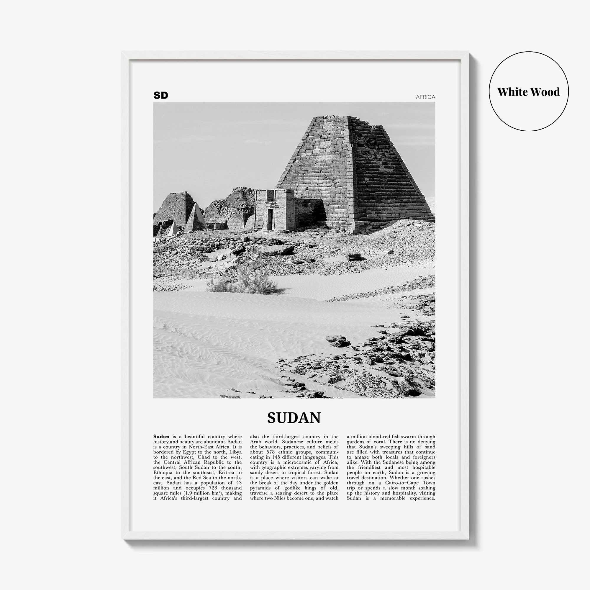 Sudan Print Black and White, Sudan Wall Art, Sudan Poster, Sudan Photo, Sudan Wall Decor, Country Art Print, Khartoum, Africa