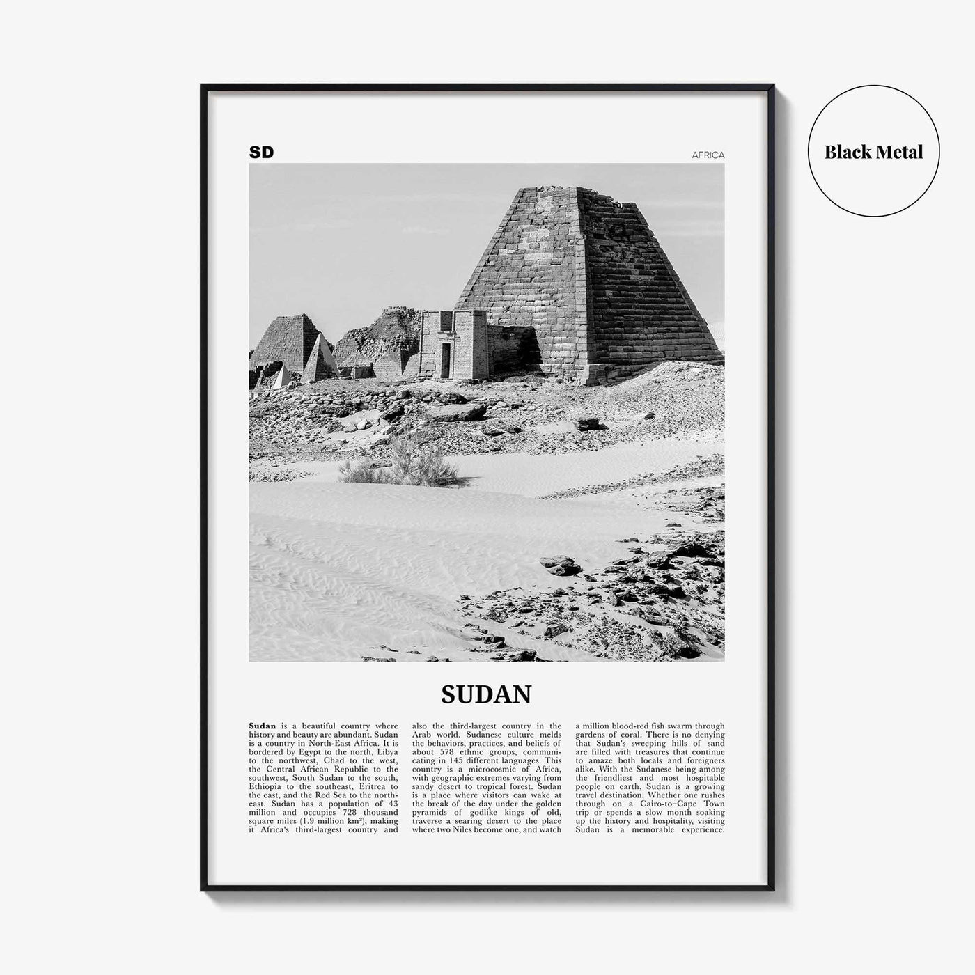 Sudan Print Black and White, Sudan Wall Art, Sudan Poster, Sudan Photo, Sudan Wall Decor, Country Art Print, Khartoum, Africa