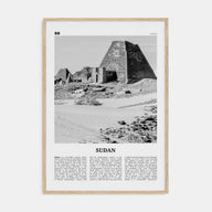 Sudan Travel B&W Poster