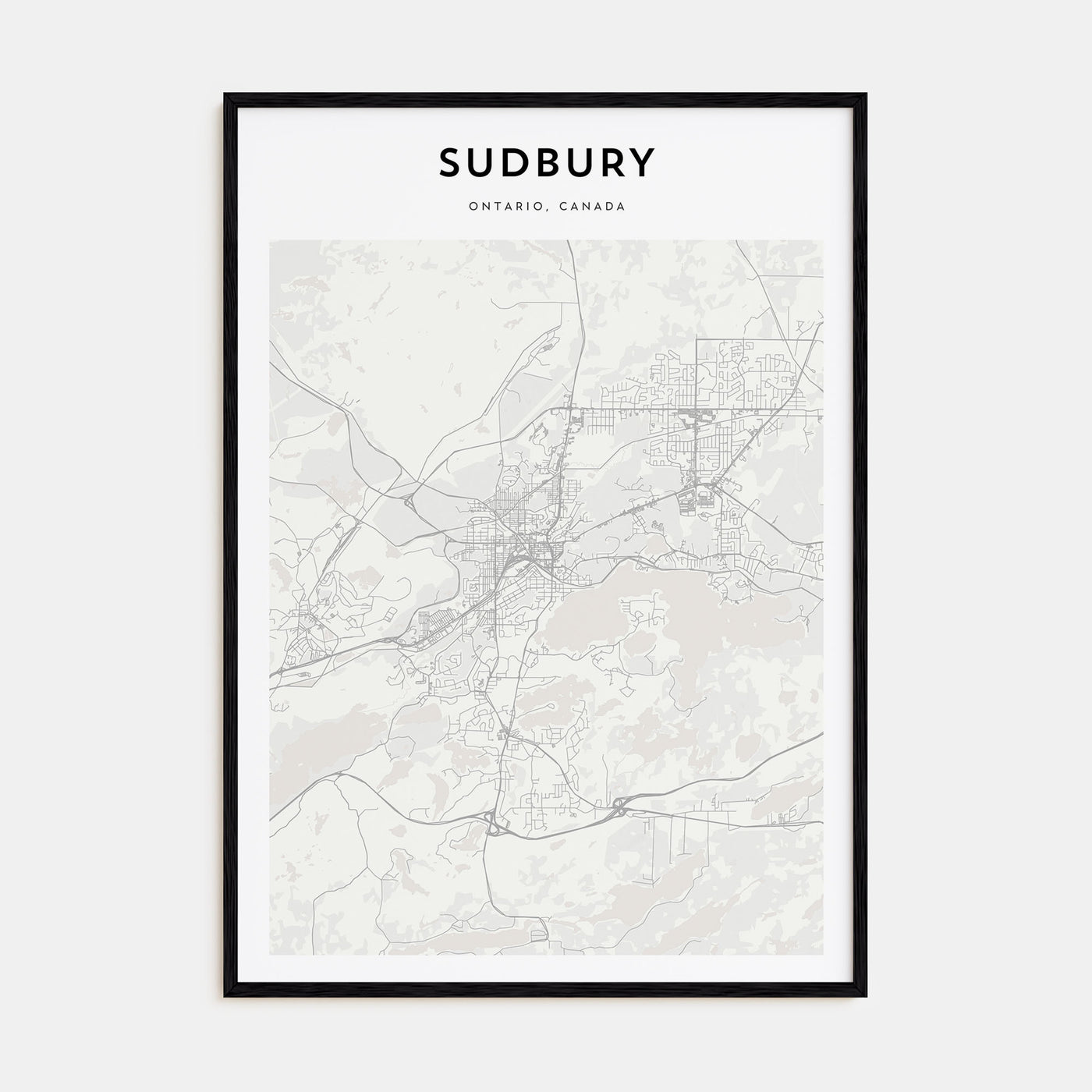 Sudbury Map Portrait Poster