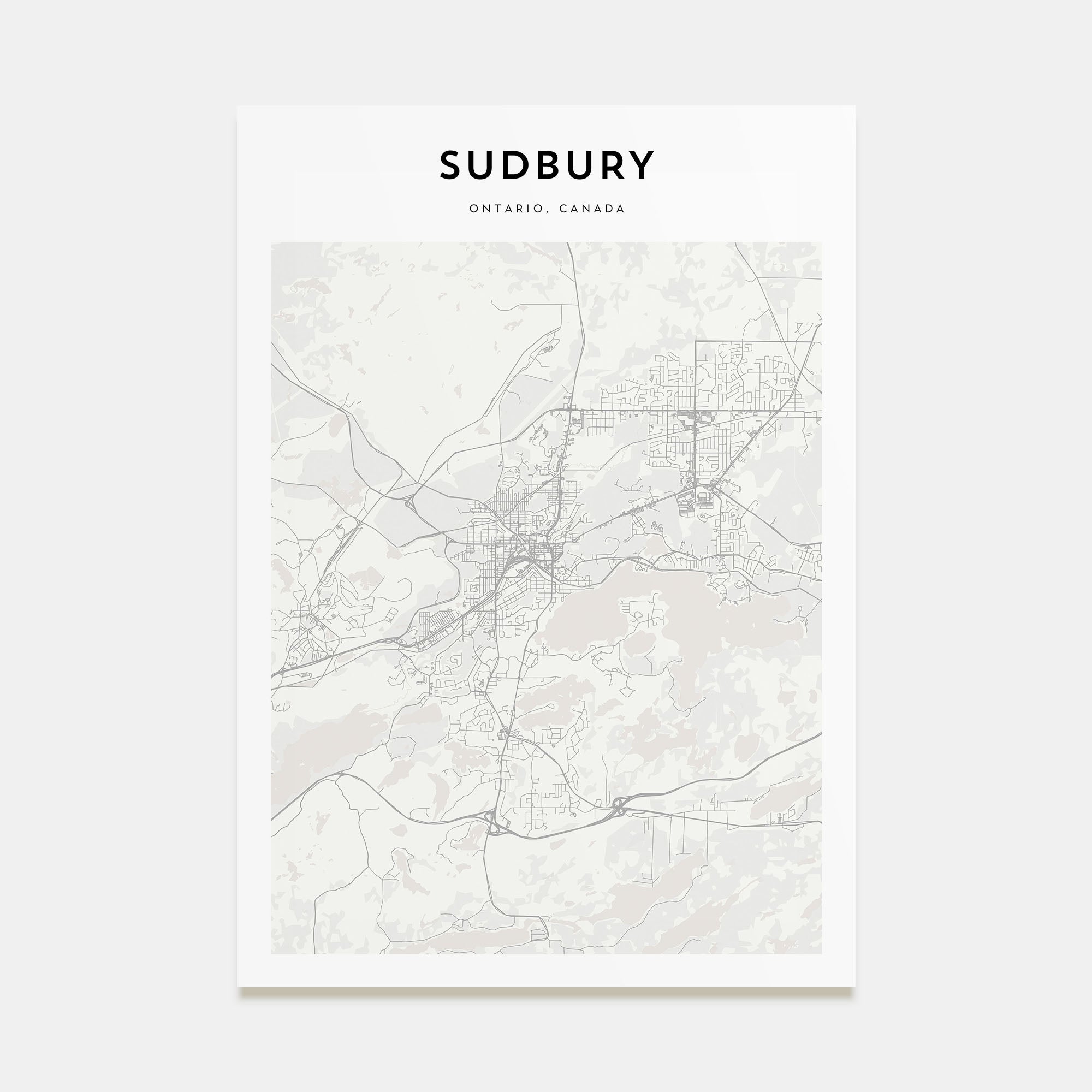 Sudbury Map Portrait Poster