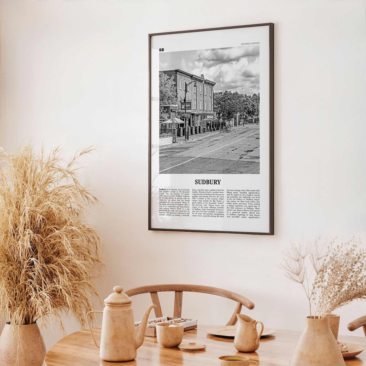 Sudbury Print Black and White, Sudbury Wall Art, Sudbury Poster, Sudbury Photo, Sudbury Wall Décor, Sudbury Map, Ontario, Canada