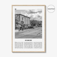 Sudbury Print Black and White, Sudbury Wall Art, Sudbury Poster, Sudbury Photo, Sudbury Wall Décor, Sudbury Map, Ontario, Canada