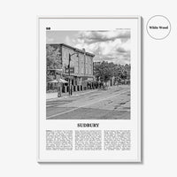 Sudbury Print Black and White, Sudbury Wall Art, Sudbury Poster, Sudbury Photo, Sudbury Wall Décor, Sudbury Map, Ontario, Canada