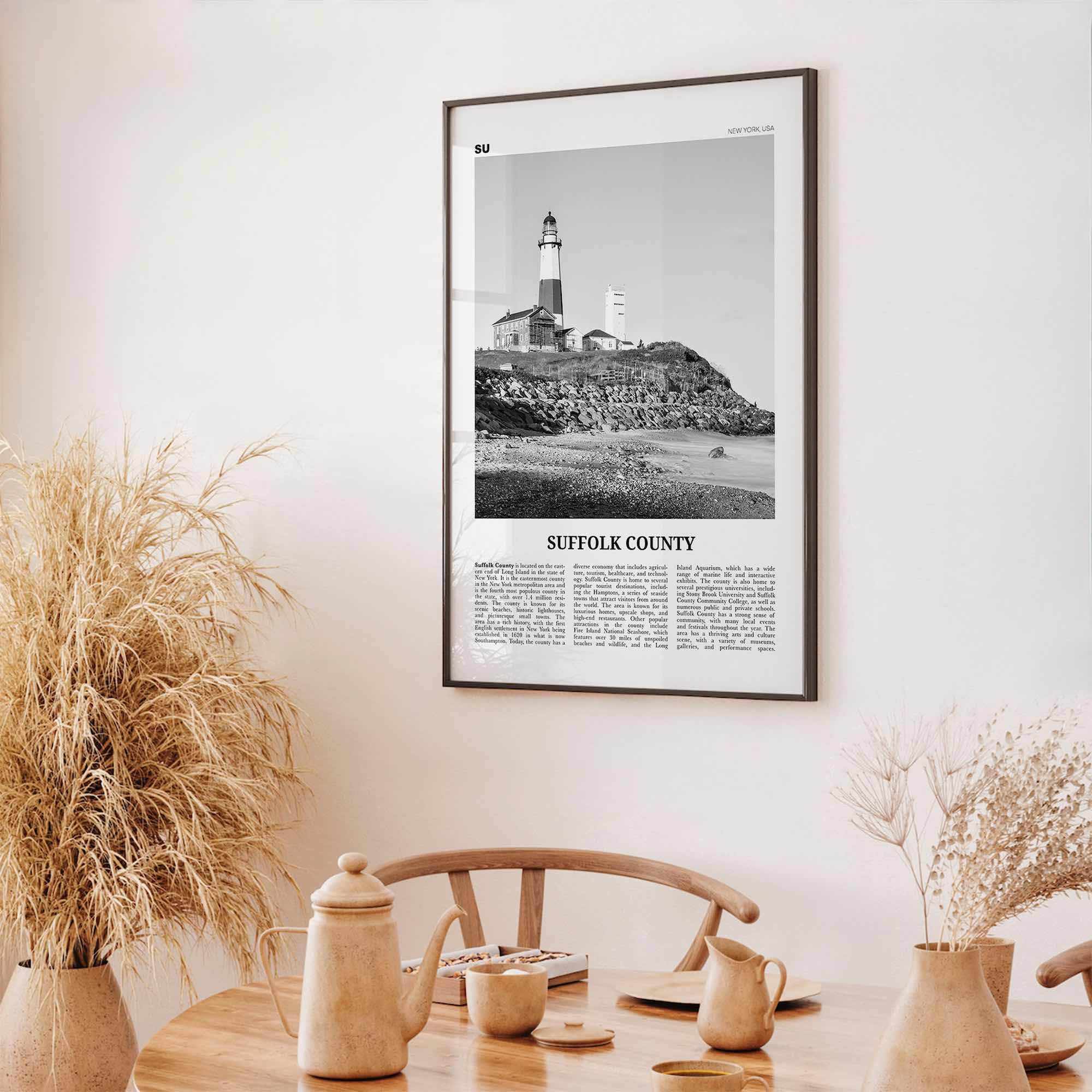 Suffolk County Print Black and White, Suffolk County Wall Art, Suffolk County Poster, Suffolk County Photo, Suffolk Wall Décor, Suffolk Map