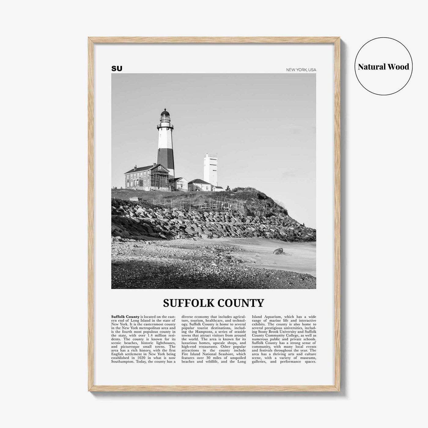 Suffolk County Print Black and White, Suffolk County Wall Art, Suffolk County Poster, Suffolk County Photo, Suffolk Wall Décor, Suffolk Map