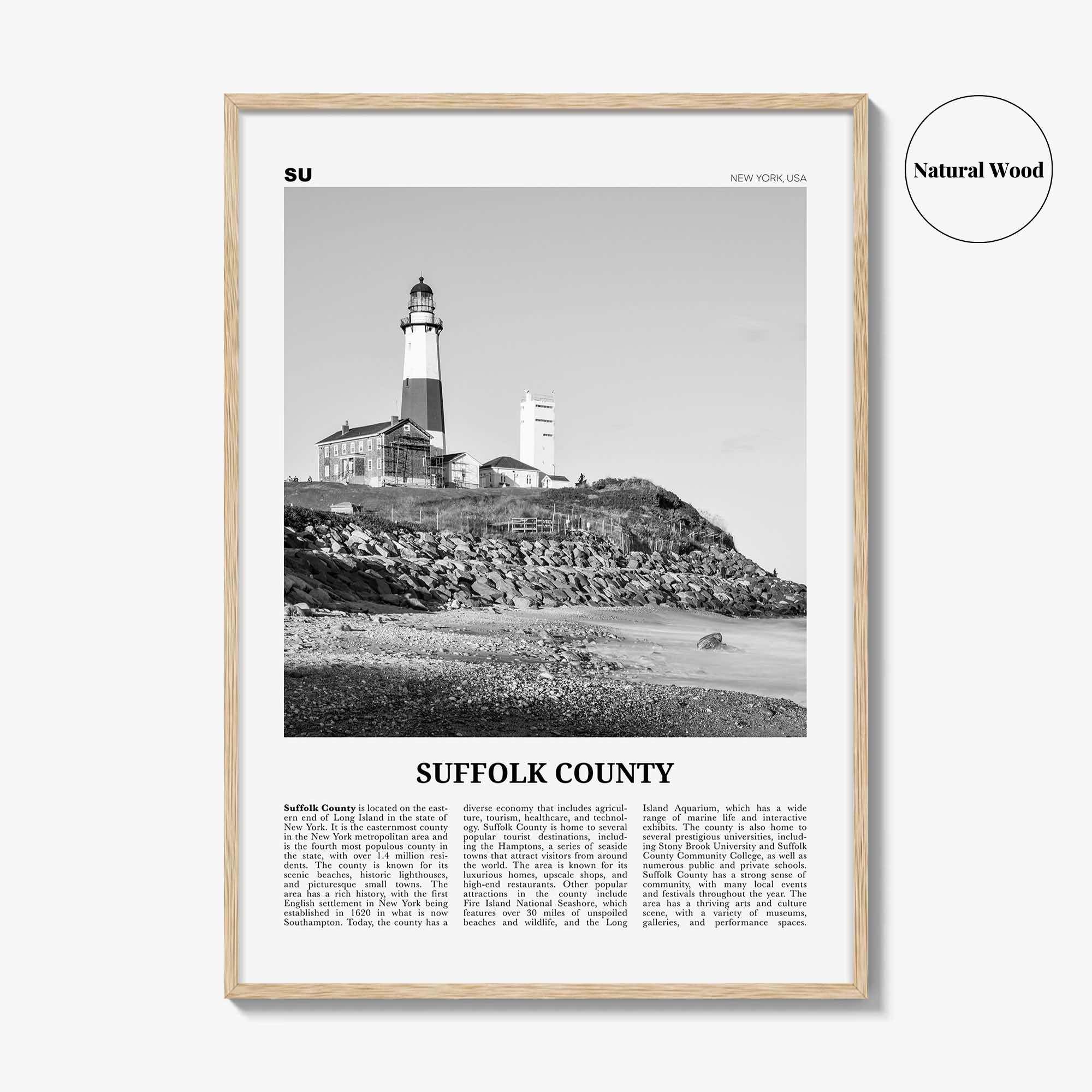 Suffolk County Print Black and White, Suffolk County Wall Art, Suffolk County Poster, Suffolk County Photo, Suffolk Wall Décor, Suffolk Map