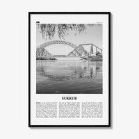 Sukkur Print Black and White, Sukkur Wall Art, Sukkur Poster, Sukkur Photo, Sukkur Wall Décor, Sukkur Map, Pakistan