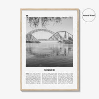 Sukkur Print Black and White, Sukkur Wall Art, Sukkur Poster, Sukkur Photo, Sukkur Wall Décor, Sukkur Map, Pakistan