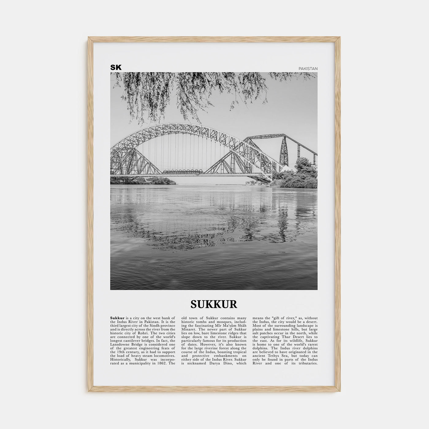 Sukkur Travel B&W Poster