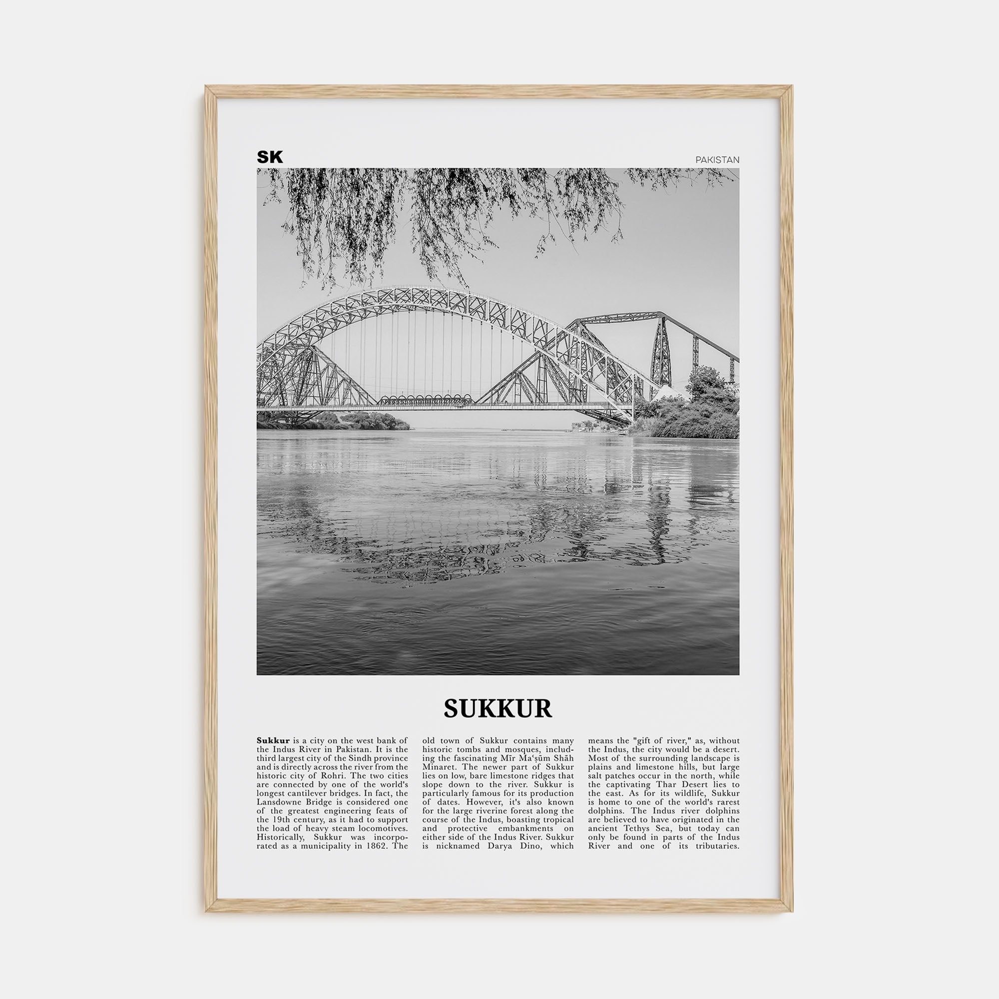 Sukkur Travel B&W Poster