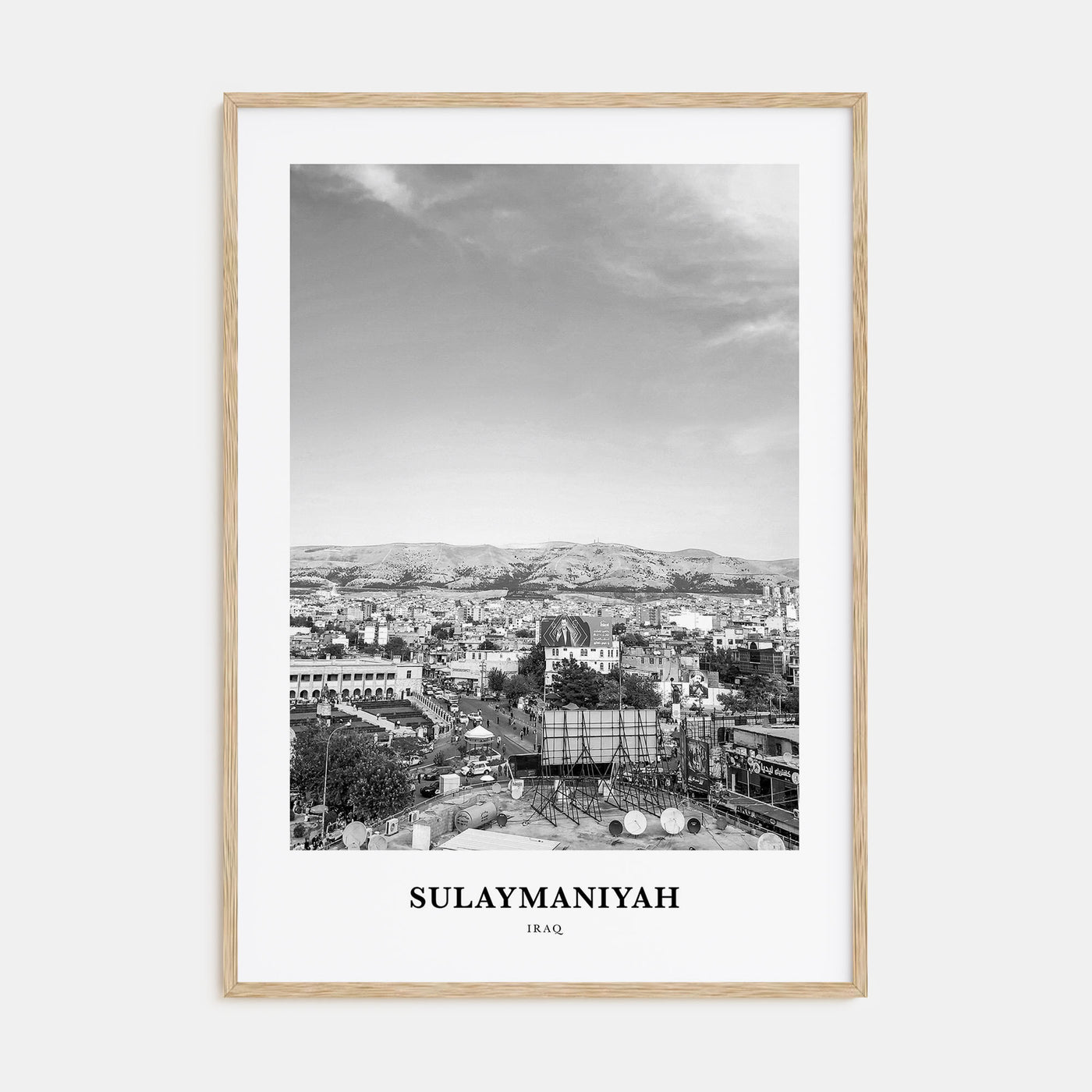 Sulaymaniyah Portrait B&W Poster