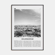 Sulaymaniyah Travel B&W Poster