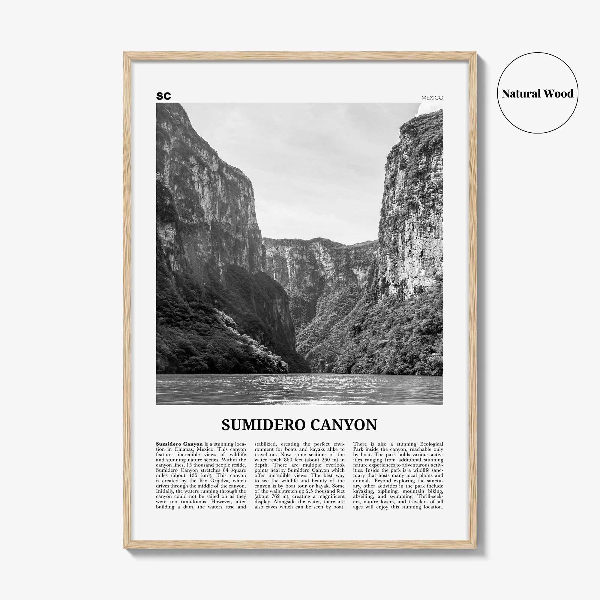 Sumidero Canyon Print Black and White, Sumidero Canyon Wall Art, Sumidero Canyon Poster, Sumidero Canyon Photo, Sumidero Canyon Wall Décor