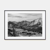 Sun Valley Landscape B&W Poster