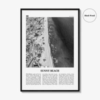 Sunny Beach Print Black and White, Sunny Beach Wall Art, Sunny Beach Poster, Sunny Beach Photo, Слънчев бряг, Bulgaria, Burgas