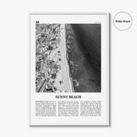 Sunny Beach Print Black and White, Sunny Beach Wall Art, Sunny Beach Poster, Sunny Beach Photo, Слънчев бряг, Bulgaria, Burgas