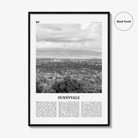 Sunnyvale Print Black and White, Sunnyvale Wall Art, Sunnyvale Poster, Sunnyvale Photo, Sunnyvale Wall Décor, California, USA, United States