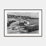 Sunset Cliffs Landscape B&W Poster