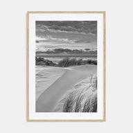 Sunset Coast Photo B&W Poster