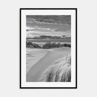 Sunset Coast Photo B&W Poster