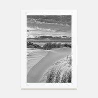Sunset Coast Photo B&W Poster