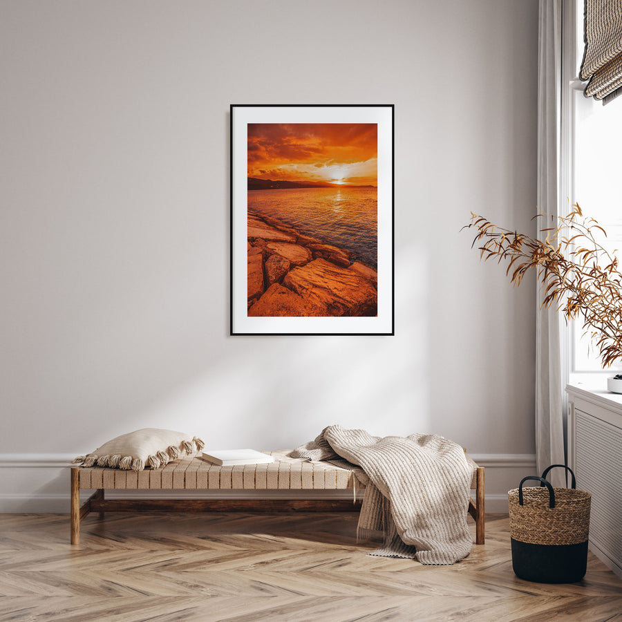 Sunset Coast Photo Color No 2 Poster