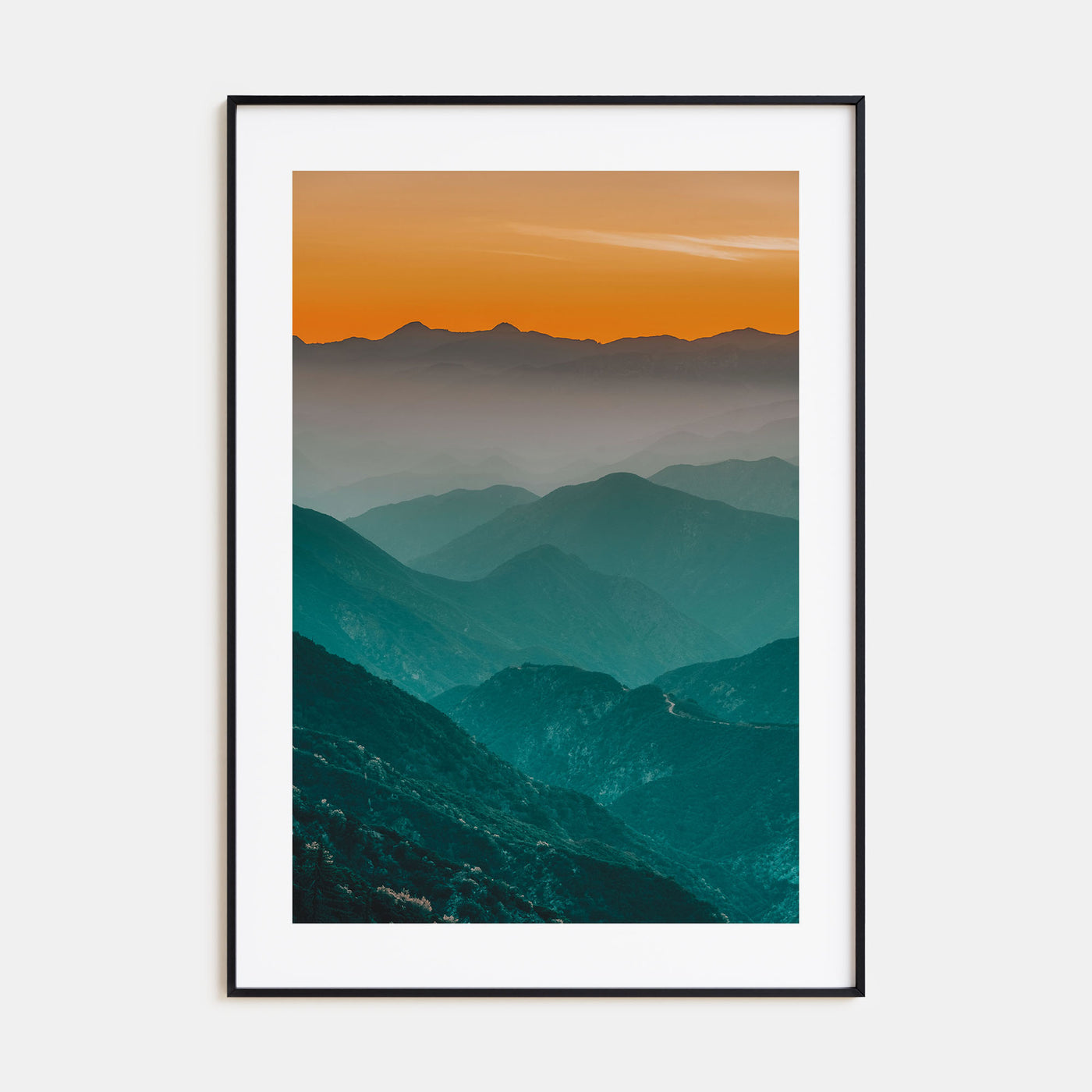 Sunset Mountains Photo Color Poster