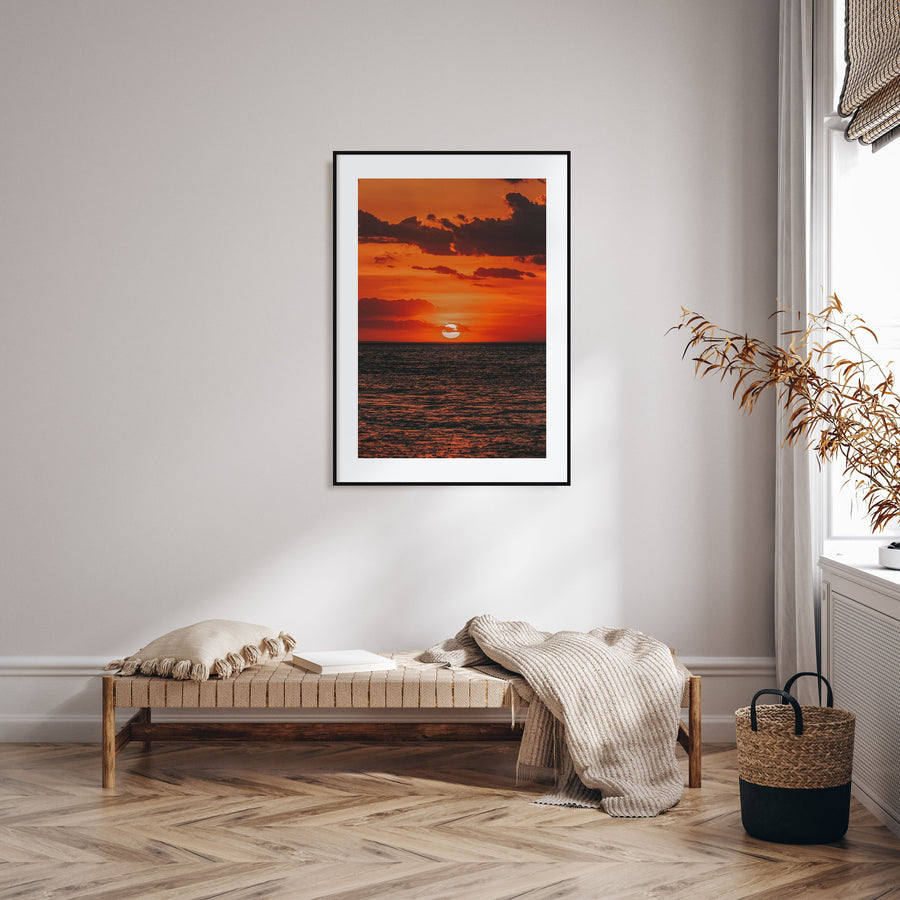 Sunset Ocean Photo Color No 3 Poster